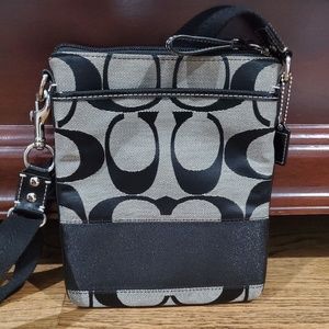 Black & Gray Coach Crossbody